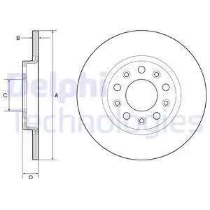 BG4960C Гальмівний диск DELPHI підбір по vin на Brocar