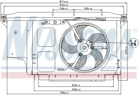 85007 Вентилятор радіатора NISSENS підбір по vin на Brocar