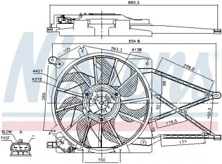 85179 Вентилятор, охолодження двигуна NISSENS підбір по vin на Brocar