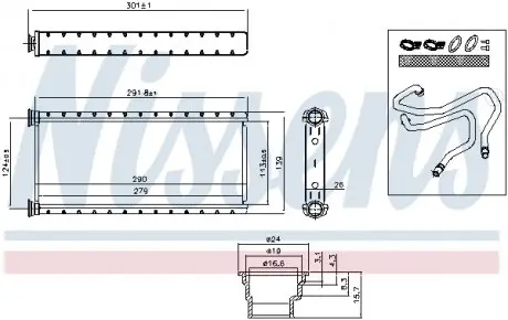 73002 Теплообменник, отопление салона NISSENS подбор по vin на Brocar