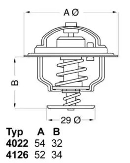 402282D Термостат Isuzu Jaguar Nissan Saab WAHLER підбір по vin на Brocar