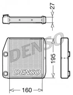 DRR09075 Теплообменник, отопление салона DENSO подбор по vin на Brocar