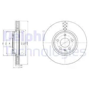 BG4080C Тормозной диск DELPHI подбор по vin на Brocar