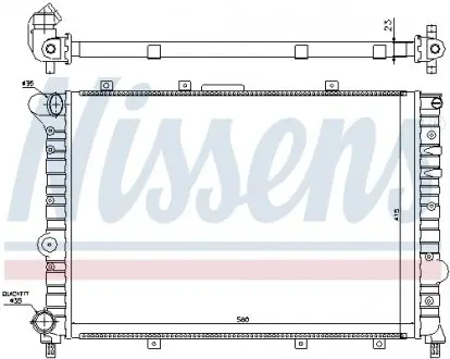 60041 Радиатор, охлаждение двигателя NISSENS підбір по vin на Brocar