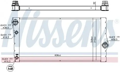 60769 Радіатор, охолодження двигуна NISSENS підбір по vin на Brocar