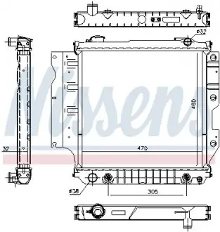 60993 Радиатор, охлаждение двигателя NISSENS подбор по vin на Brocar