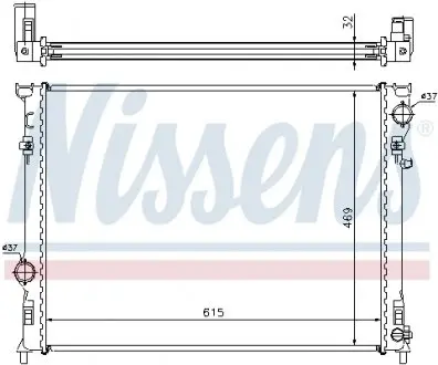 61014A Радиатор, охлаждение двигателя NISSENS подбор по vin на Brocar