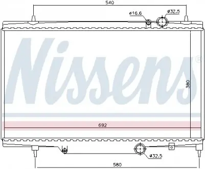 61297 Радіатор охолоджування NISSENS підбір по vin на Brocar