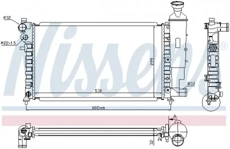 61347 Радіатор, охолодження двигуна NISSENS підбір по vin на Brocar