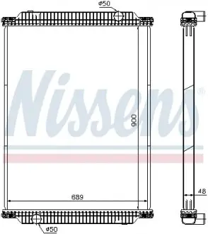 61448 Радіатор, охолодження двигуна NISSENS підбір по vin на Brocar