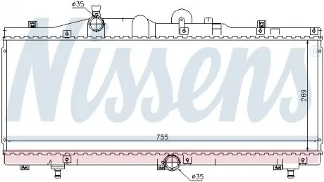 61671 Радиатор, охлаждение двигателя NISSENS подбор по vin на Brocar