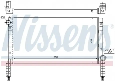 61769 Радіатор охолоджування NISSENS підбір по vin на Brocar