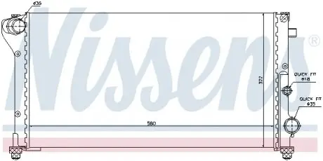 617847 Радиатор, охлаждение двигателя NISSENS подбор по vin на Brocar
