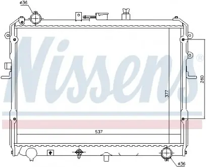 62381 Радіатор охолоджування NISSENS підбір по vin на Brocar