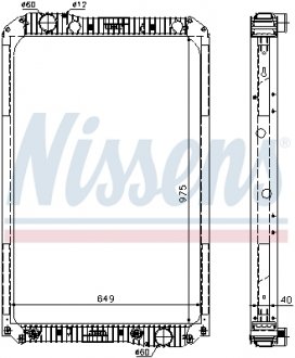 62571A Радиатор, охлаждение двигателя NISSENS підбір по vin на Brocar