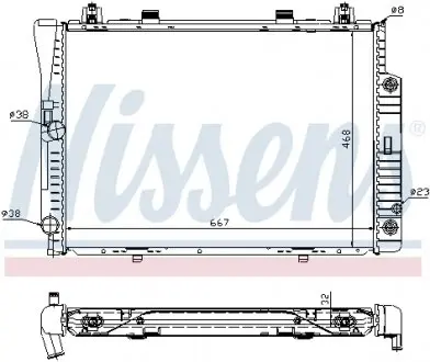 62746A Радіатор охолоджування NISSENS підбір по vin на Brocar