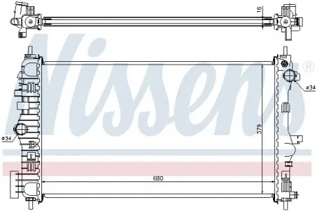 630712 Радиатор, охлаждение двигателя NISSENS підбір по vin на Brocar