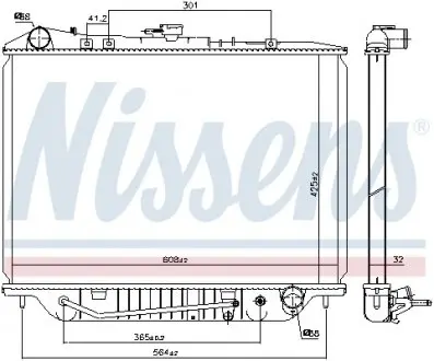 63117 Радиатор, охлаждение двигателя NISSENS підбір по vin на Brocar