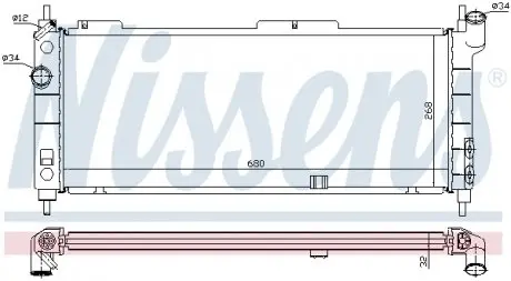63254A Радіатор, охолодження двигуна NISSENS підбір по vin на Brocar