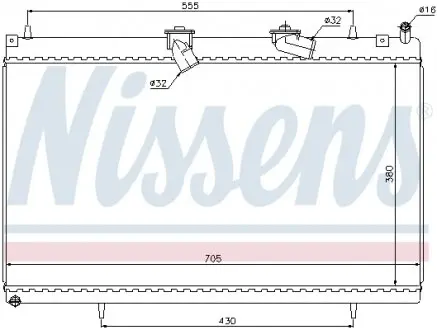63619 Радиатор, охлаждение двигателя NISSENS подбор по vin на Brocar
