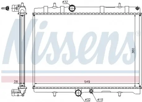 63689A Радиатор, охлаждение двигателя NISSENS подбор по vin на Brocar