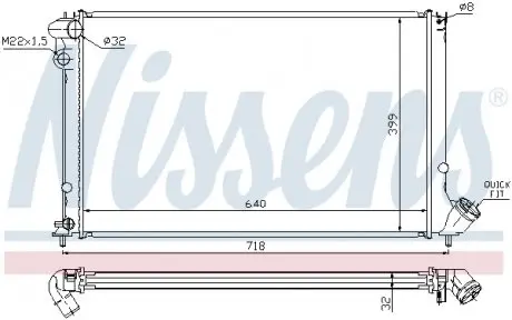 63733 Радиатор, охлаждение двигателя NISSENS подбор по vin на Brocar