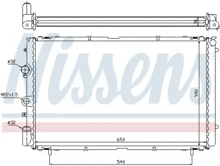 63796 Радиатор, охлаждение двигателя NISSENS подбор по vin на Brocar