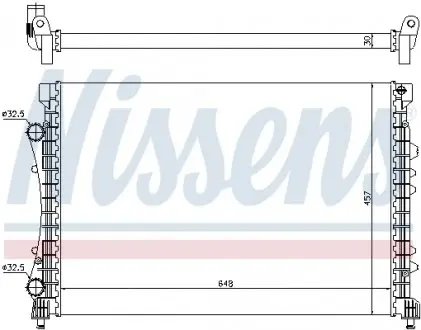 63815 Радиатор, охлаждение двигателя NISSENS подбор по vin на Brocar