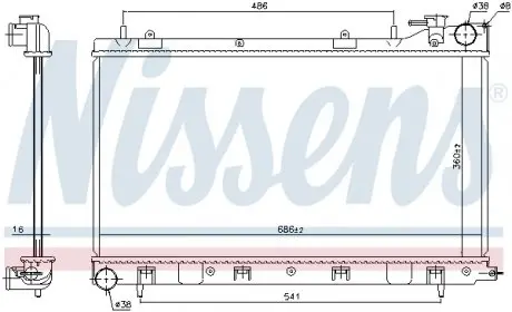 64122 Радиатор, охлаждение двигателя NISSENS подбор по vin на Brocar