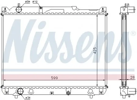 64196A Радиатор, охлаждение двигателя NISSENS подбор по vin на Brocar