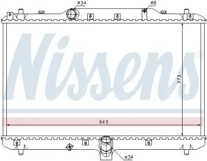 64198 Радіатор, охолодження двигуна NISSENS підбір по vin на Brocar