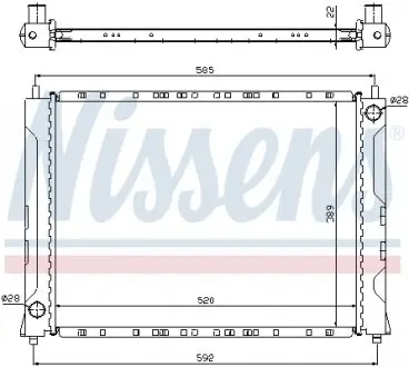 642161 Радиатор, охлаждение двигателя NISSENS подбор по vin на Brocar