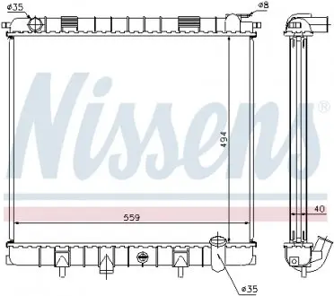 64302A Радіатор охолоджування NISSENS підбір по vin на Brocar