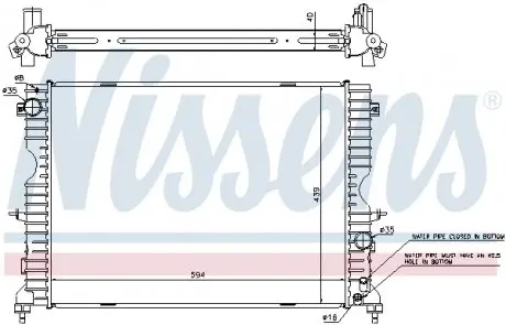 64312A Радиатор, охлаждение двигателя NISSENS подбор по vin на Brocar