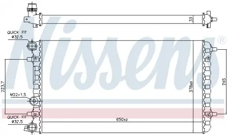 65228 Радіатор охолоджування NISSENS підбір по vin на Brocar