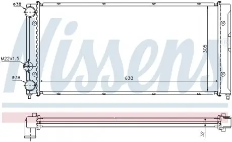 65236 Радиатор, охлаждение двигателя NISSENS подбор по vin на Brocar