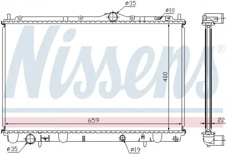 65543A Радиатор, охлаждение двигателя NISSENS подбор по vin на Brocar