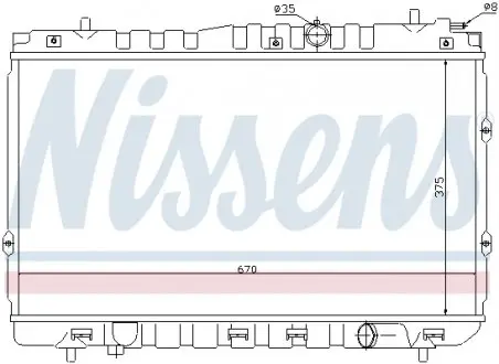 66680 Радиатор, охлаждение двигателя NISSENS подбор по vin на Brocar