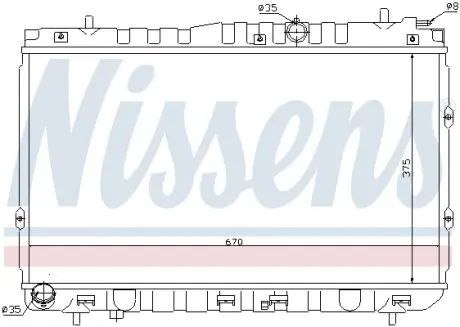 66681 Радиатор, охлаждение двигателя NISSENS подбор по vin на Brocar