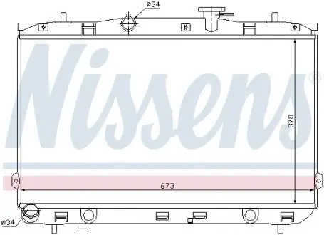 67024 Радиатор, охлаждение двигателя NISSENS підбір по vin на Brocar