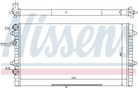 67302 Радиатор, охлаждение двигателя NISSENS підбір по vin на Brocar
