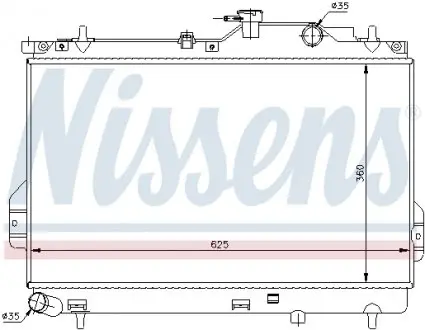 67484 Радіатор, охолодження двигуна NISSENS підбір по vin на Brocar