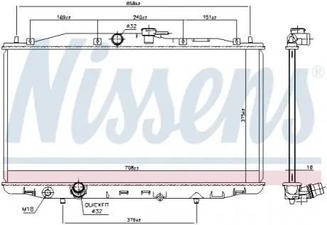 68604 Радиатор, охлаждение двигателя NISSENS подбор по vin на Brocar