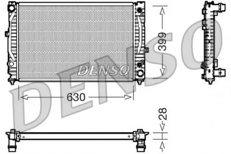 DRM02031 Радіатор, охолодження двигуна DENSO підбір по vin на Brocar