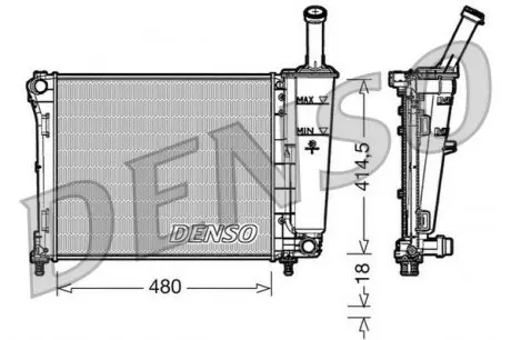 DRM09161 Радіатор, охолодження двигуна DENSO підбір по vin на Brocar