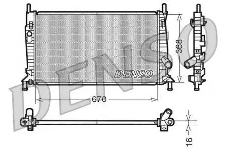 DRM10075 Радиатор, охлаждение двигателя DENSO підбір по vin на Brocar