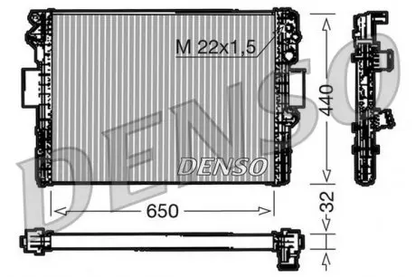 DRM12005 Радіатор, охолодження двигуна DENSO підбір по vin на Brocar