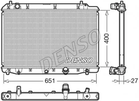 DRM40036 Радіатор, охолодження двигуна DENSO підбір по vin на Brocar