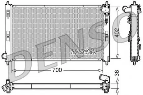 DRM45029 Радиатор, охлаждение двигателя DENSO подбор по vin на Brocar