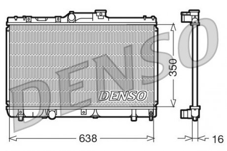 DRM50013 Радіатор, охолодження двигуна DENSO підбір по vin на Brocar